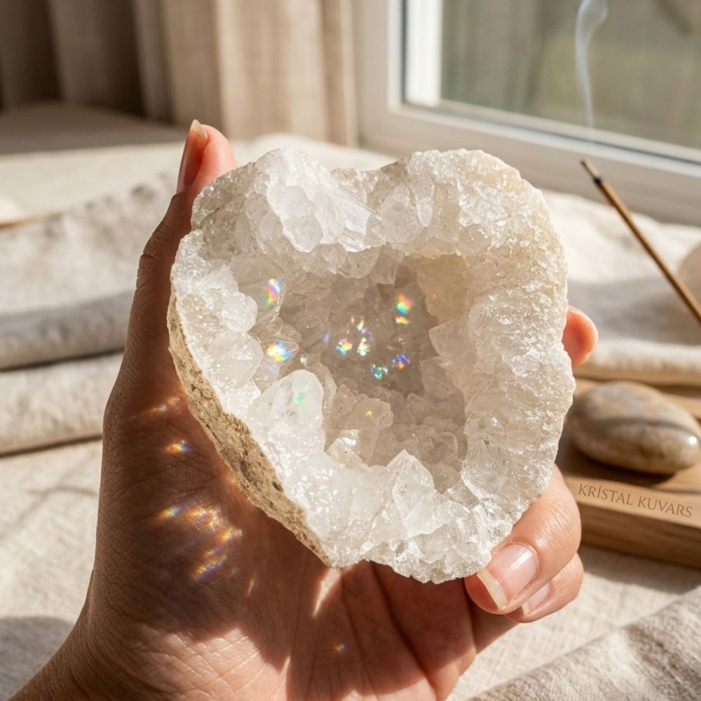 Aydınlanma Çanağı: Doğal Kristal Kuvars Geod (Enerji ve Meditasyon Objesi)